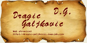 Dragić Galjković vizit kartica